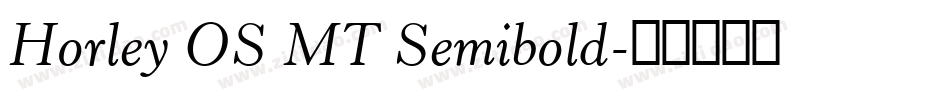 Horley OS MT Semibold字体转换